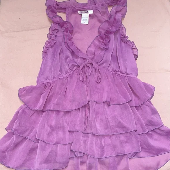 Vintage Y2K ruffled purple tank fits women’s S- L - Picture 1 of 2